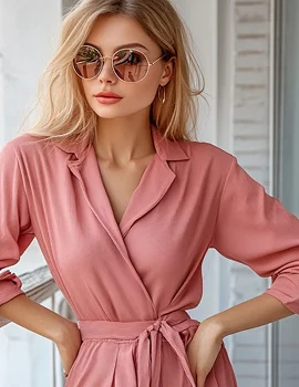 Pink Wrap Dress